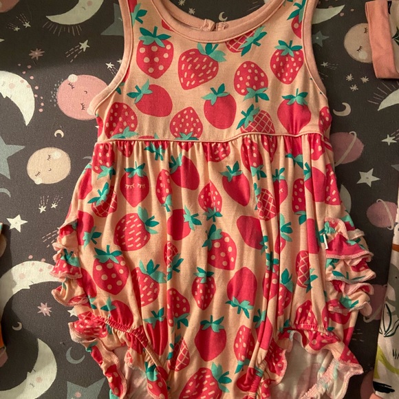 Little Sleepies Strawberry Bubble Romper - Picture 1 of 1